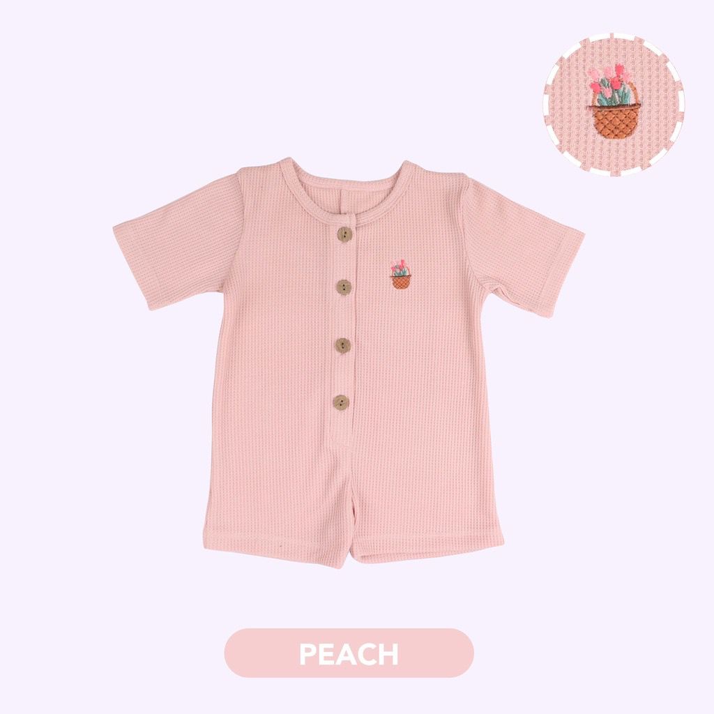 Mooi Baby Waffle Playsuit Jumper - Jumper Bayi/Romper Bayi