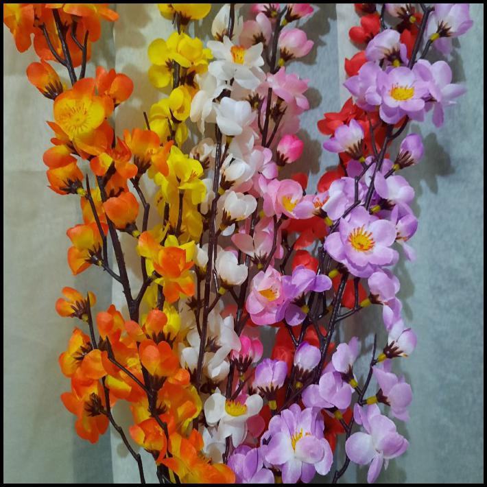 Bunga Sakura Plastik 75Cm - Merah Muda