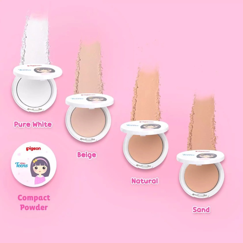 [REFILL PINK] PIGEON TEENS COMPACT POWDER | NATURAL LOOK - 14 GR