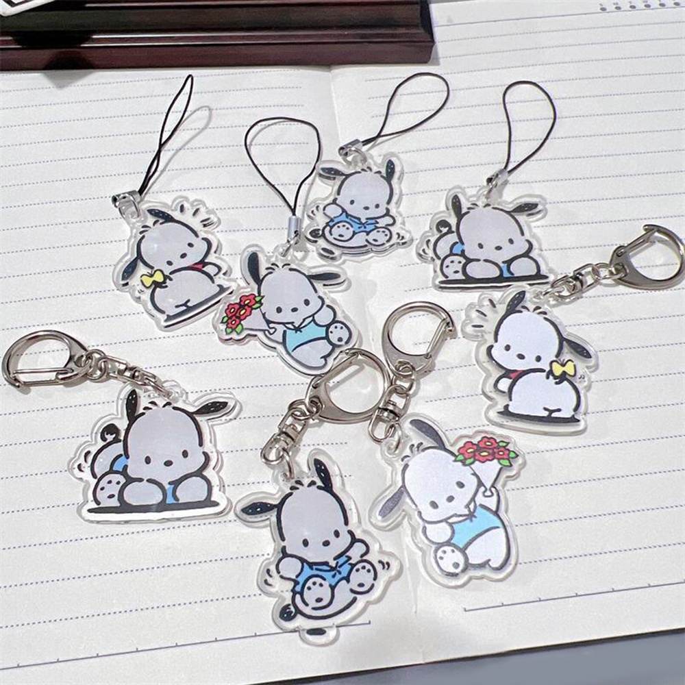 【COD Tangding】2pcs Gantungan Kunci Bentuk Anjing Pacha Bahan Akrilik Dua Sisi