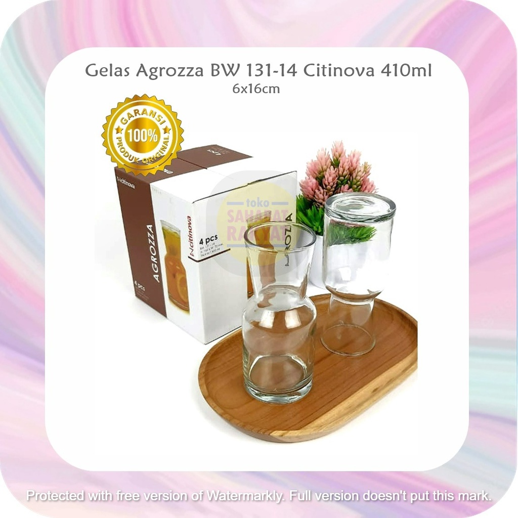 [set 4 pcs] UTL044K Gelas Cafe/Gelas Carafe Agrozza BW 131-14 Citinova 410ml