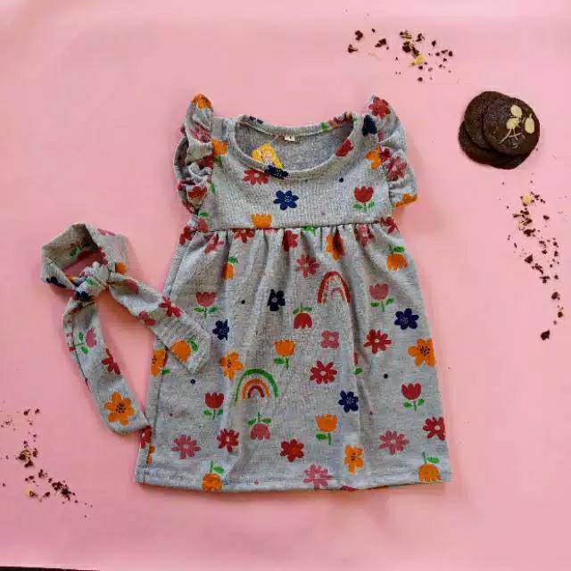 BEBAS PILIH MOTIF Dress Azzalea Baju Anak Callysta dan Bandana