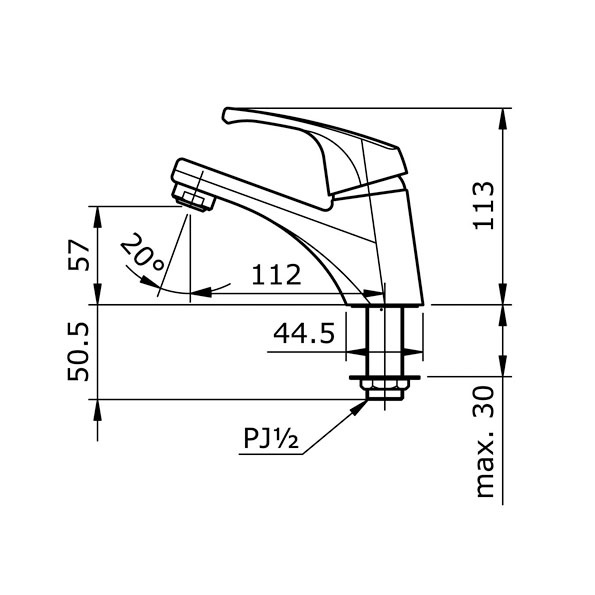 Toto Keran Kran Washtafel Wastafel Tap Tx 109 LD Tx 109ld Tx109ld