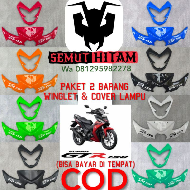 COVER LAMPU + WINGLET SUPRA GTR 150