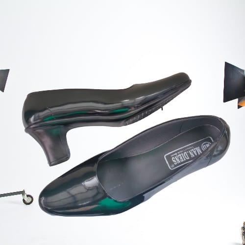 Mandiens Sepatu Pdh Polwan Heels 7 cm - Sepatu Wanita Bhayangkari - sepatu Persit Kowad - Sepatu Pns