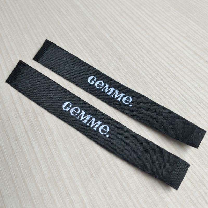 cetak label baju bordir woven damask custom ukuran