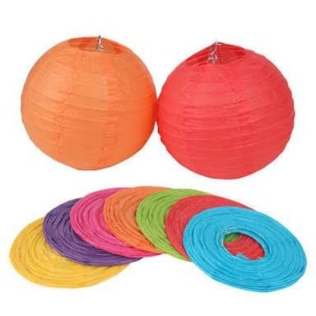 GROSIR LAMPION KERTAS WARNA WARNI DEKOR RUMAH CAFE MURAH HIASAN IMLEK DEKOR PESTA 20 25 30 35 40 45 CM