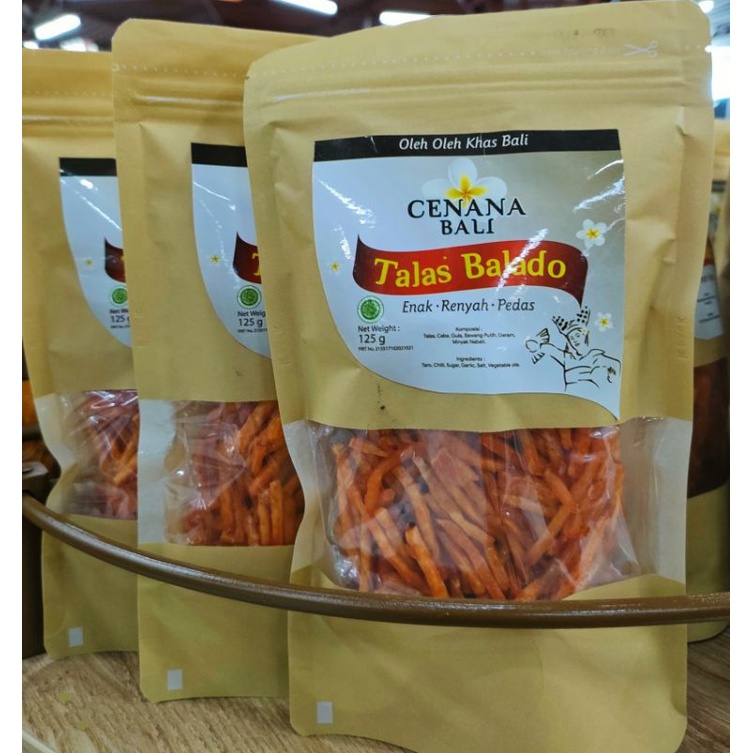 

KERIPIK TALAS BALADO 125gr CENANA BALI OLEH OLEH ASLI KHAS BALI + BUBBLE WRAP