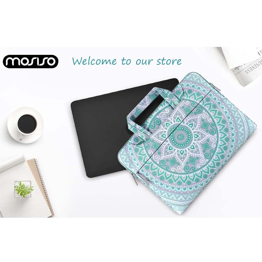 Tas Laptop Selempang Mosiso Shoulder Strap Mandala Size 15 16 inch