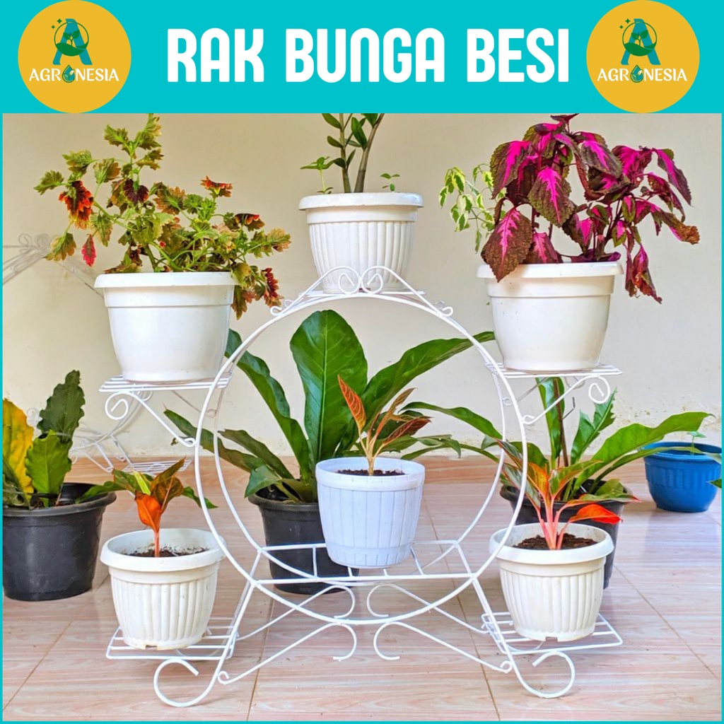 Rak Tanaman Bunga Susun Besi Bertingkat 5 Tempat Pot Besi Susun Besi Minimalis Murah Hiasan Rak Tama
