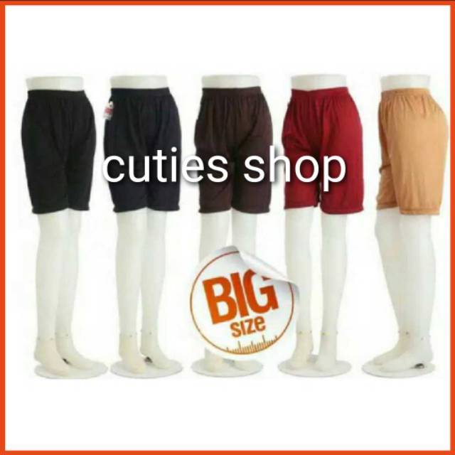 SHORT L-XXXL - seri warna tua - model karet pinggang