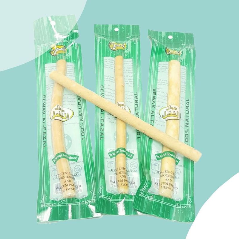 Siwak AL FAZAL MISWAK  panjang 6 inch/15 cm | Made in pakistan | Siwak Murah| Kayu Sugi | Kayu Siwak