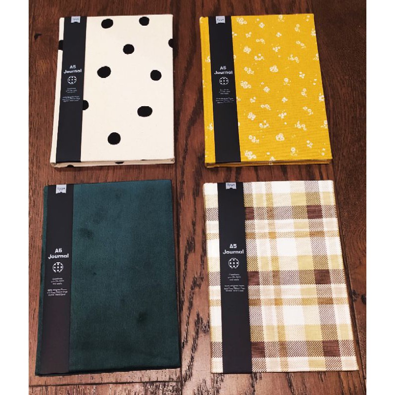 

A5 JOURNAL DOT PAGES CANVAS COVER MOTIF NOTEBOOK TYPO ORIGINAL