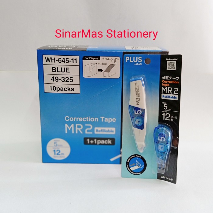 

Gaya Corection Tape Merk Plus Mr 2 + Refill ( 12 M / 5 Mm ) Murah