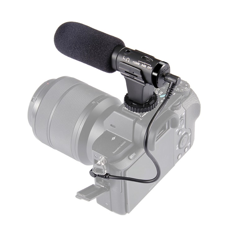 MIC-07 Pro Mini Shotgun Mic Microphone for Camera &amp; Smartphone