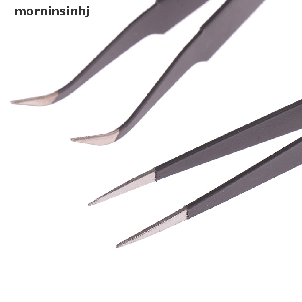 Mornin 1pc Esd-12 / 15 Pinset Stainless Steel Anti Statis