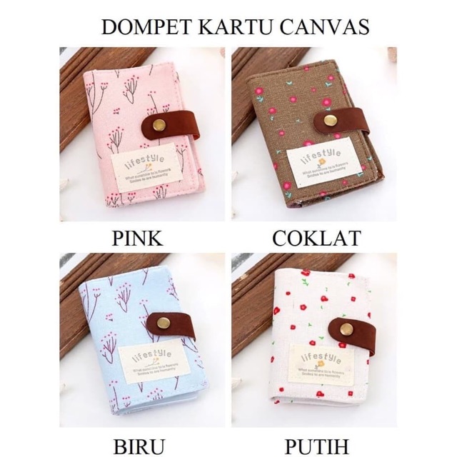 DKS059 Dompet Kartu Lifestyle Kanvas 24slot Card Import High Quality / Souvenir Pernikahan Ulang Tahun