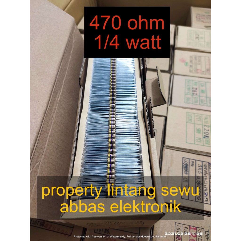 10PCS resistor 470 ohm  0.25 watt