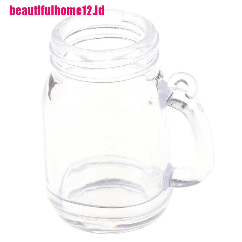 【beautifulhome12.id】1Pc 1:12 1:6 DIY Plastic Transparent Miniature Cup Dollhouse Craft Home Decor