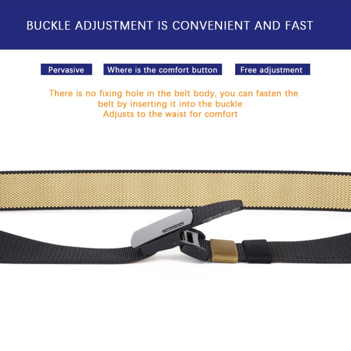 Ikat-Pinggang-Pria- Bitzen Ikat Pinggang Pria Nylon Canvas Sabuk Berkualitas Premium