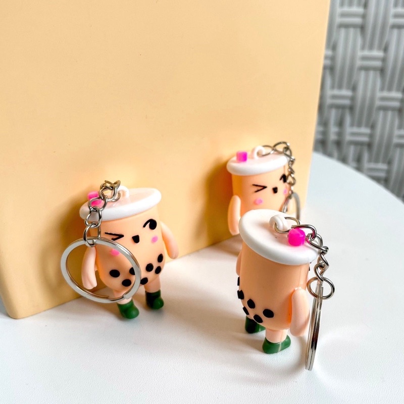 Gantungan Kunci Boneka Boba Bubble Tea Kekinian