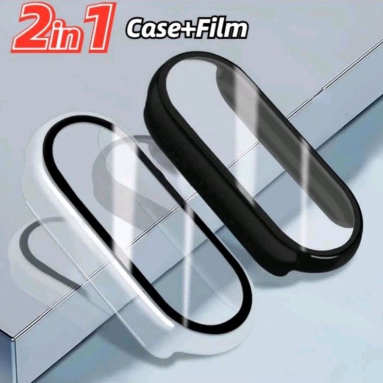 BUMPER CASE XIAOMI MI BAND 7 6 5 4 3 CASING TEMPERED GLASS ANTI GORES PELINDUNG LAYAR XIAOMI MI BAND 7 6 5 4 3  SMARTBAND SMARTWATCH GELANG STRAP XIAOMI MI BAND 7 6 5 4 3 SILICONE SILICON SILIKON FULL COVER XIAOMI MI BAND 7 6 5