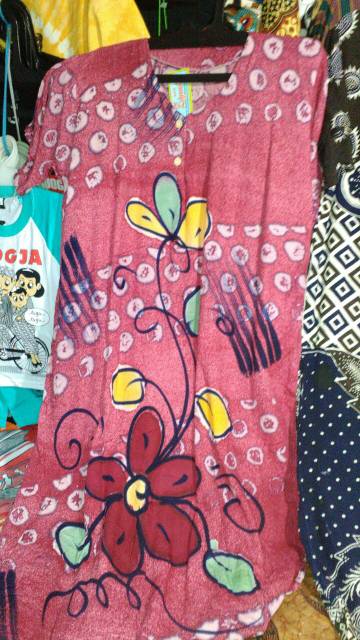 TERMURAH! BEST SELLER! DASTER BATIK LENGAN PENDEK MOTIF DAN WARNA ACAK - GROSIR SOUVENIR KHAS JOGJA