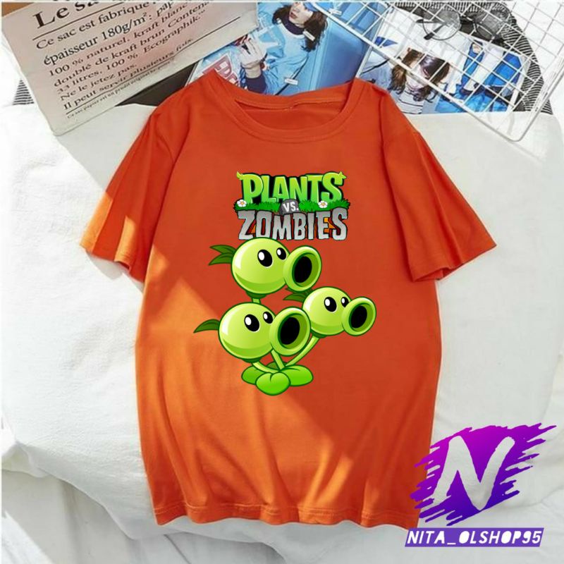 baju plant vs zombies kaos anak plant vs zombies karakter