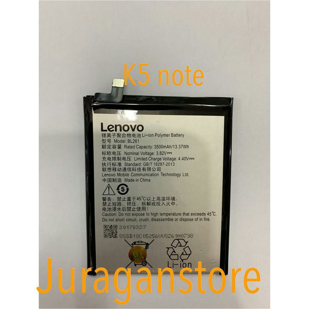 BATERAI BATRE LENOVO K5 NOTE A7020 BL-261 ORIGINAL