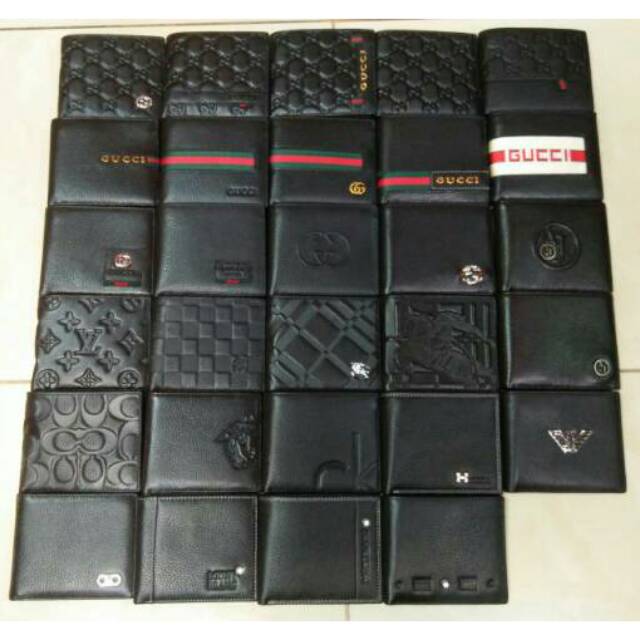 Dompet lipat pendek kulit asli import