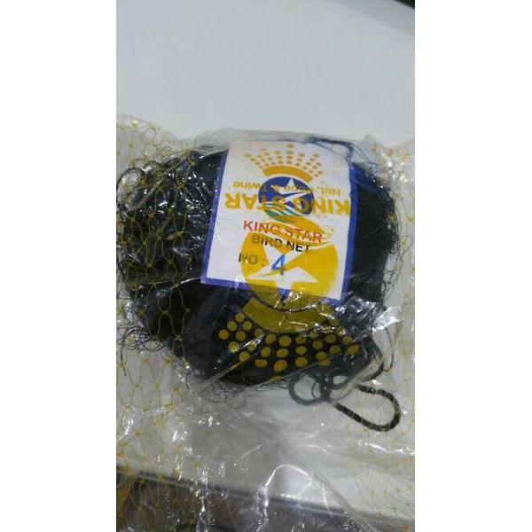Jaring Burung Nilon Warna Hitam no. 4 + talinya (Jaring Perangkap Burung)