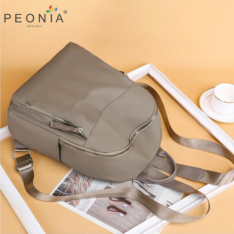 Peonia PNA DESCA Water Resistant Ransel Korea Tas Wanita Punggung Import Kantor Kerja Sekolah Kuliah Outdoor Trendy Fashion Style Travel Casual Backpack Anak Remaja Perempuan Selempang Cewek Bag-5