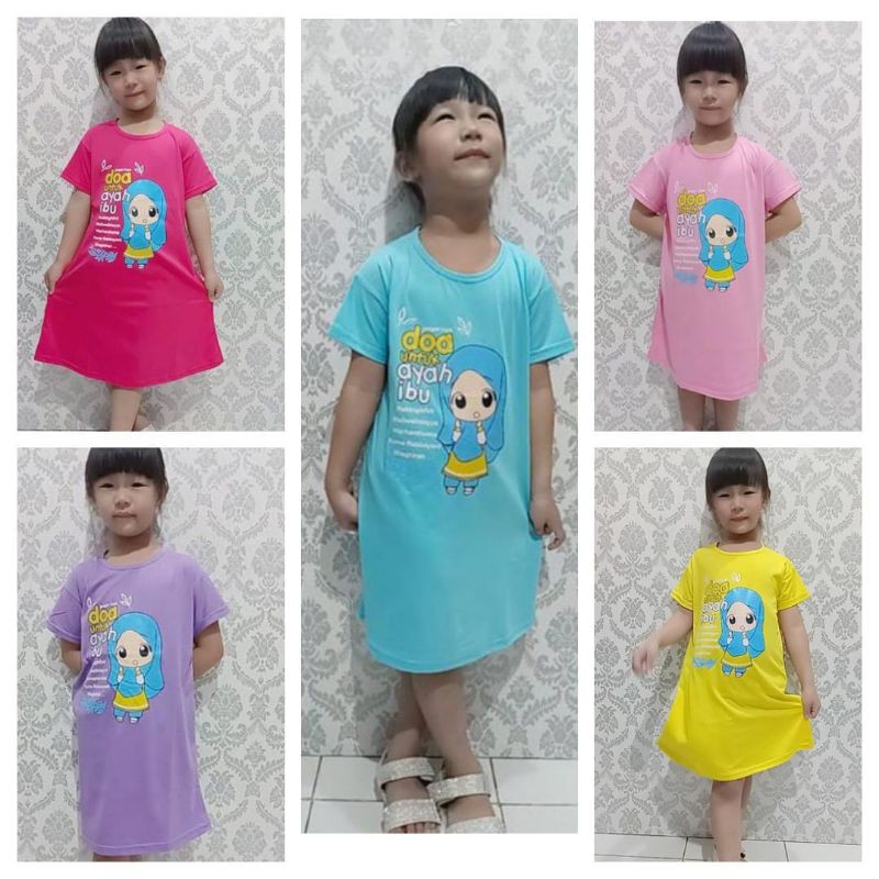 DASTER ANAK PEREMPUAN USIA 2-12 TAHUN DOA AYAH DAN IBU//SABLON