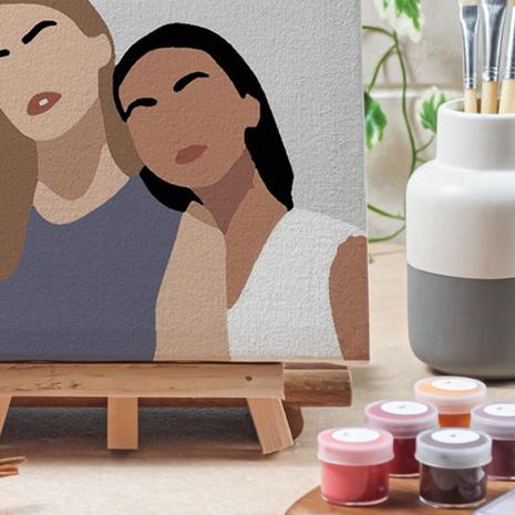 

☑ Paint by number lukisan faceart wajah ver 1 canvas 20x20 cm - faceart01, 15x15cm ➲