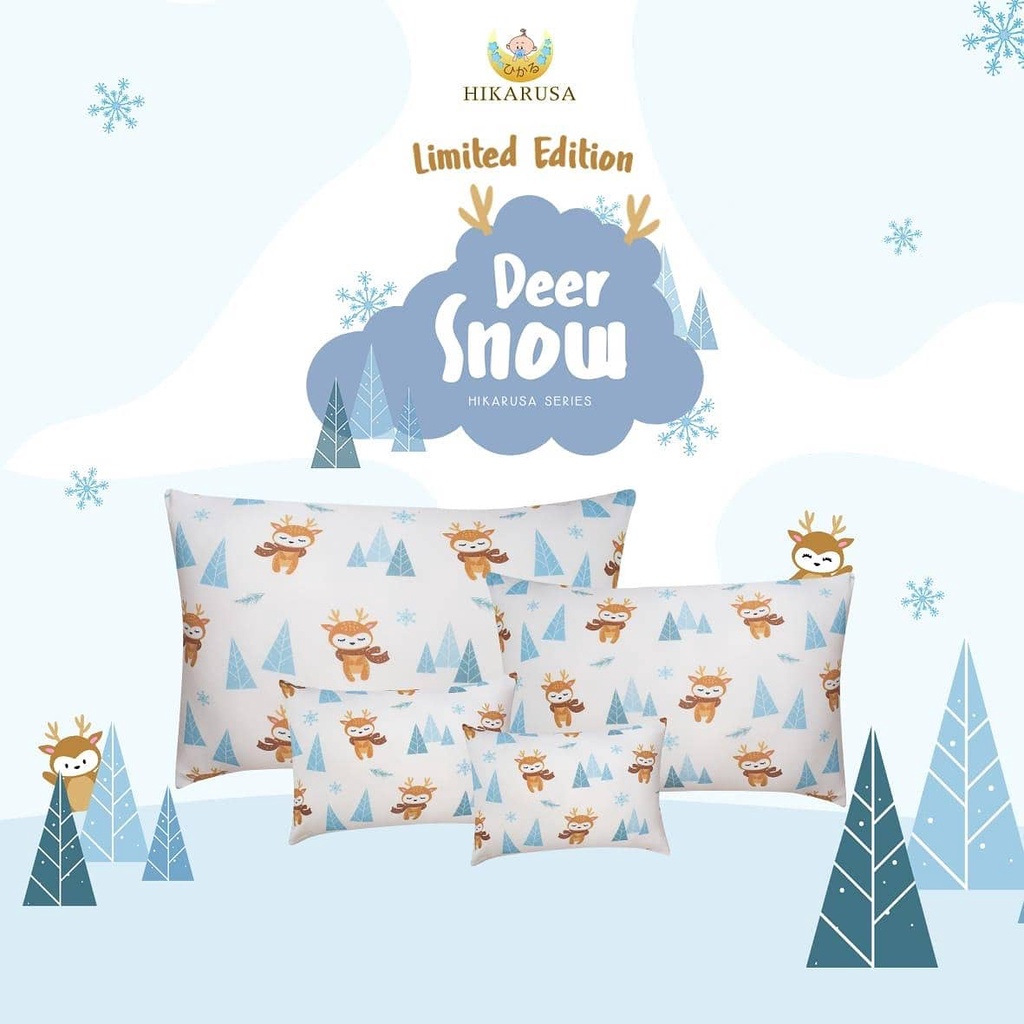 Hikarusa HIKARU SARUNG BANTAL Sky Deer Snow Deer Anak Bayi Size S M L XL Jumbo Cover