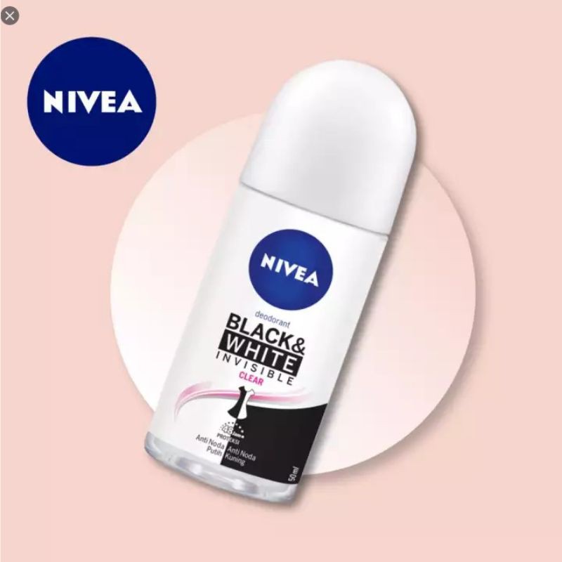 Nivea Deodorant Black &amp; White Invisible Clear ROLL On