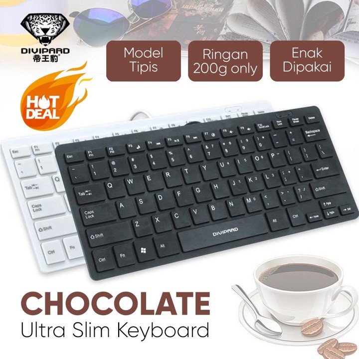 Keyboard Mini Divipard D510 Portable USB Business Keyboard