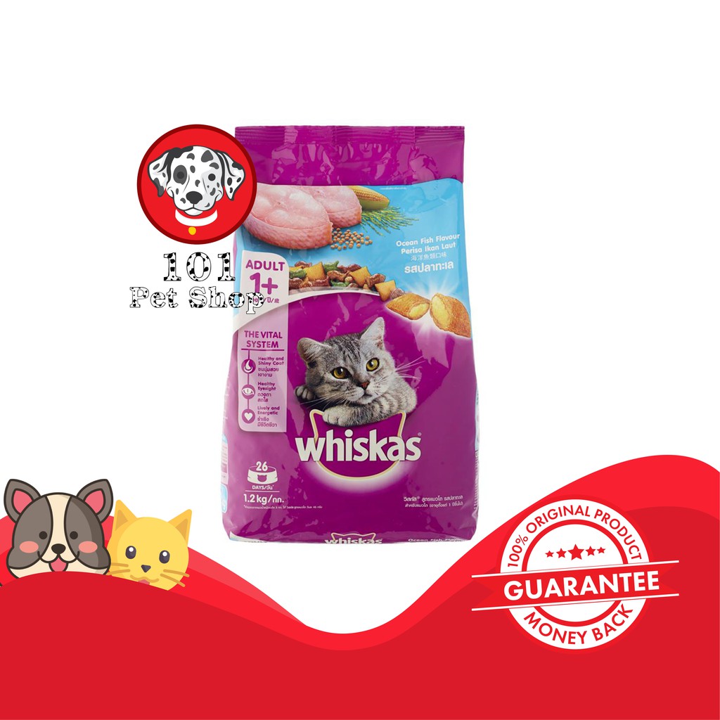 MAKANAN KUCING WHISKAS OCEAN FISH 1.2KG