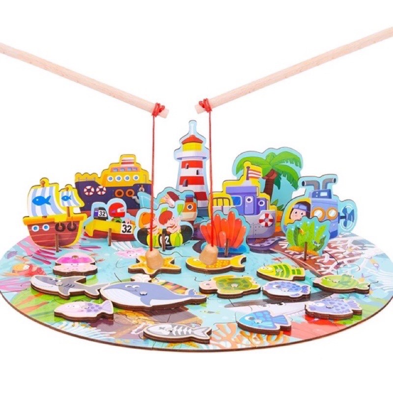 Mainan pancing dengan puzzle - activity toys