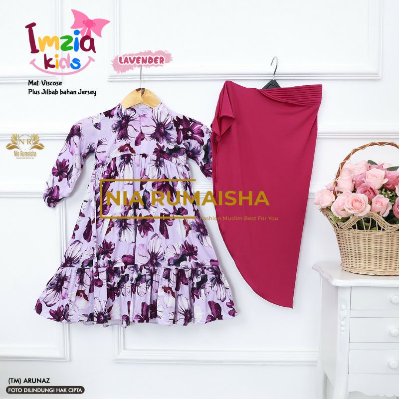 IMZIA KIDS Gamis Anak Set Jilbab By Nia Rumaisha