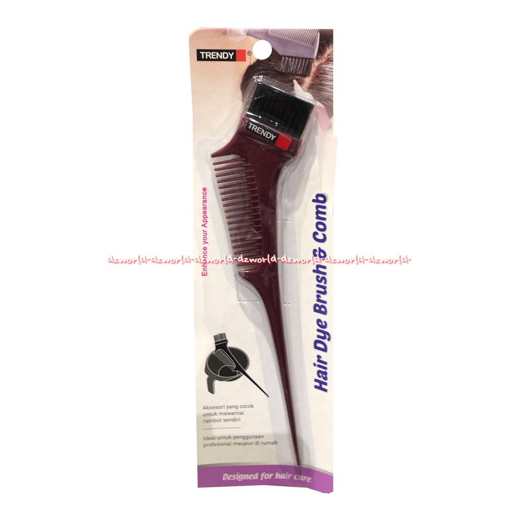 Trendy Hair Dye Brush &amp; Comb Sisir Sikat Untuk Cat Rambut 2 sisi