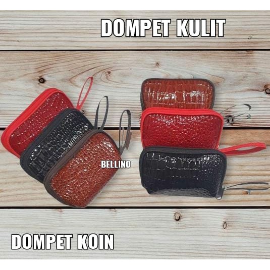 Dompet Uang Receh Bahan Kulit Murah Dompet Kulit Sintetis Mini Warna Polos Dompet Koin Polos Serbaguna