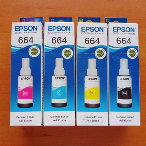 TINTA 664 KEMASAN TERBARU 1 SET BLACK, CYAN, MAGENTA, YELLOW