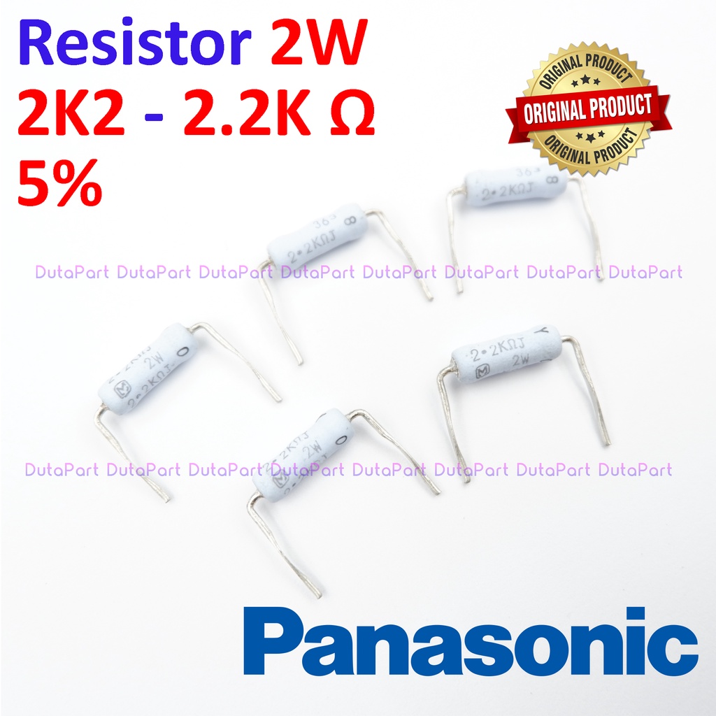 Resistor 2K2 Ohm 2 Watt 5% ORIGINAL PANASONIC 2W 2.2K R HIGH QUALITY