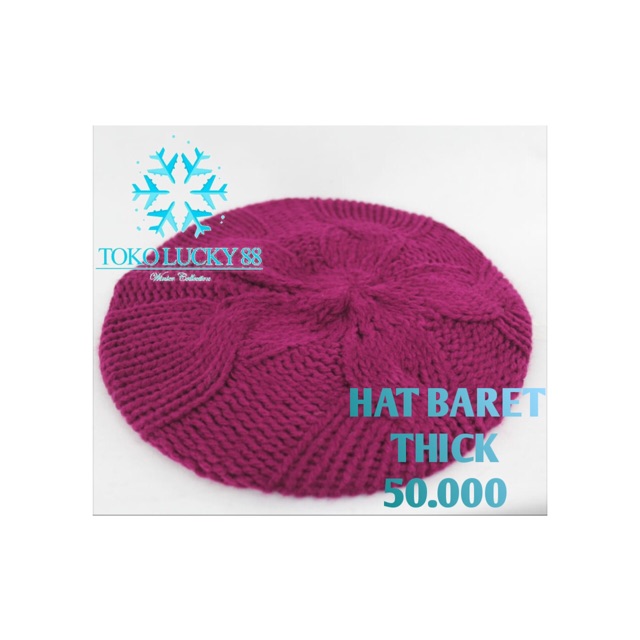 IMPORT Hat Baret Thick Topi Baret Rajut Wool Tebal Musim Dingin Beret Hat infinity winter