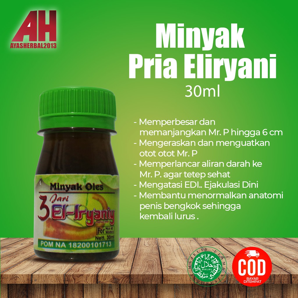 Minyak Daun Bungkus Papua 3 Jari El Iryaniy 30ml  Bikin  Panjang Pembesar Penis Pria