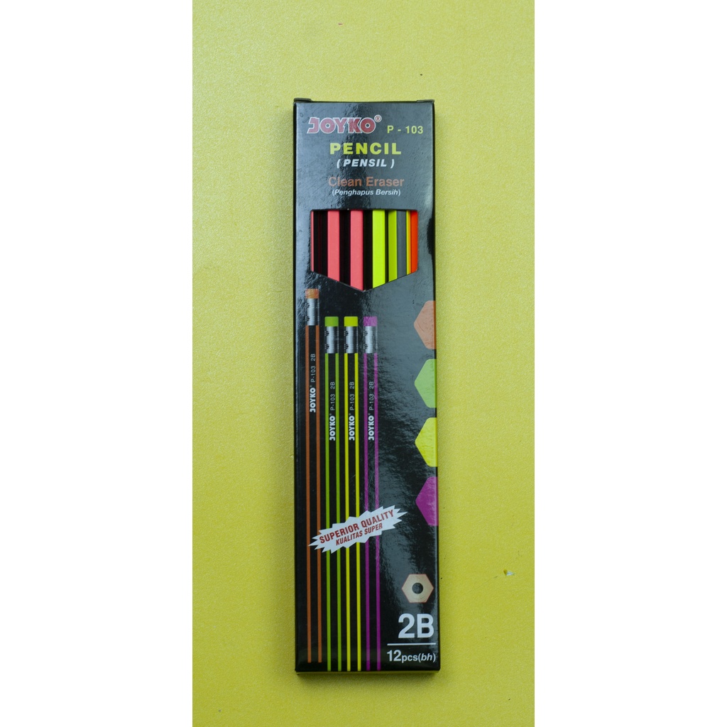 

PENSIL KAYU JOYKO P - 103 2B ( 1 BOX = 12 PCS )