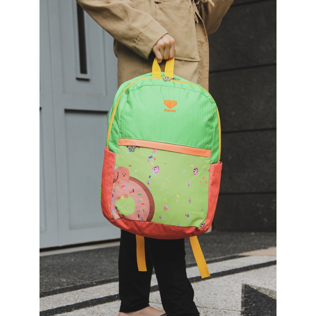 [KLIKTAS] Tas Ransel Korea Wanita Raven 710113 Backpack Sekolah Motif BTS Printing