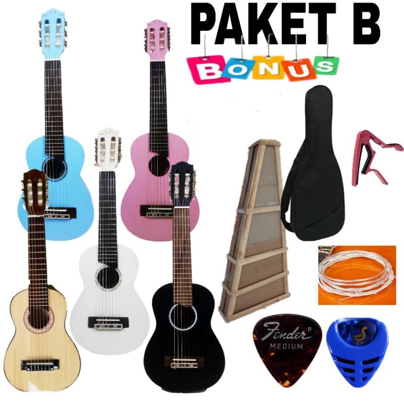 Gitar lele nylon/gitar mini senar 6