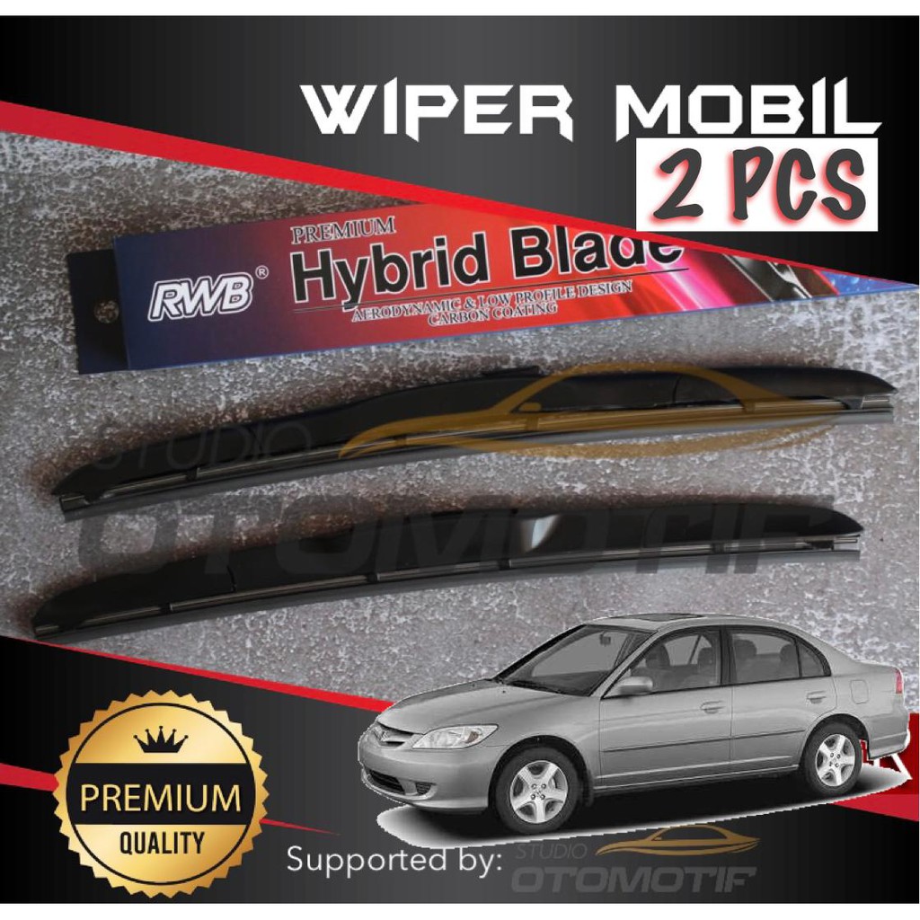WIPER CIVIC VTIS VTI S HYBRID RWB GRAPHITE / WIPER RWB CIVIC VTIS VTI S 2 PCS